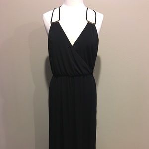Black GUESS maxi with gold detail
